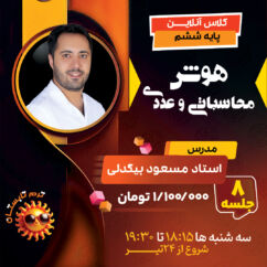 کلاس هوش محاسباتی تیزهوشان ششم تیزلاین/ آموزش هوش محاسباتی تیزهوشان ششم با تدریس استاد بیگدلی